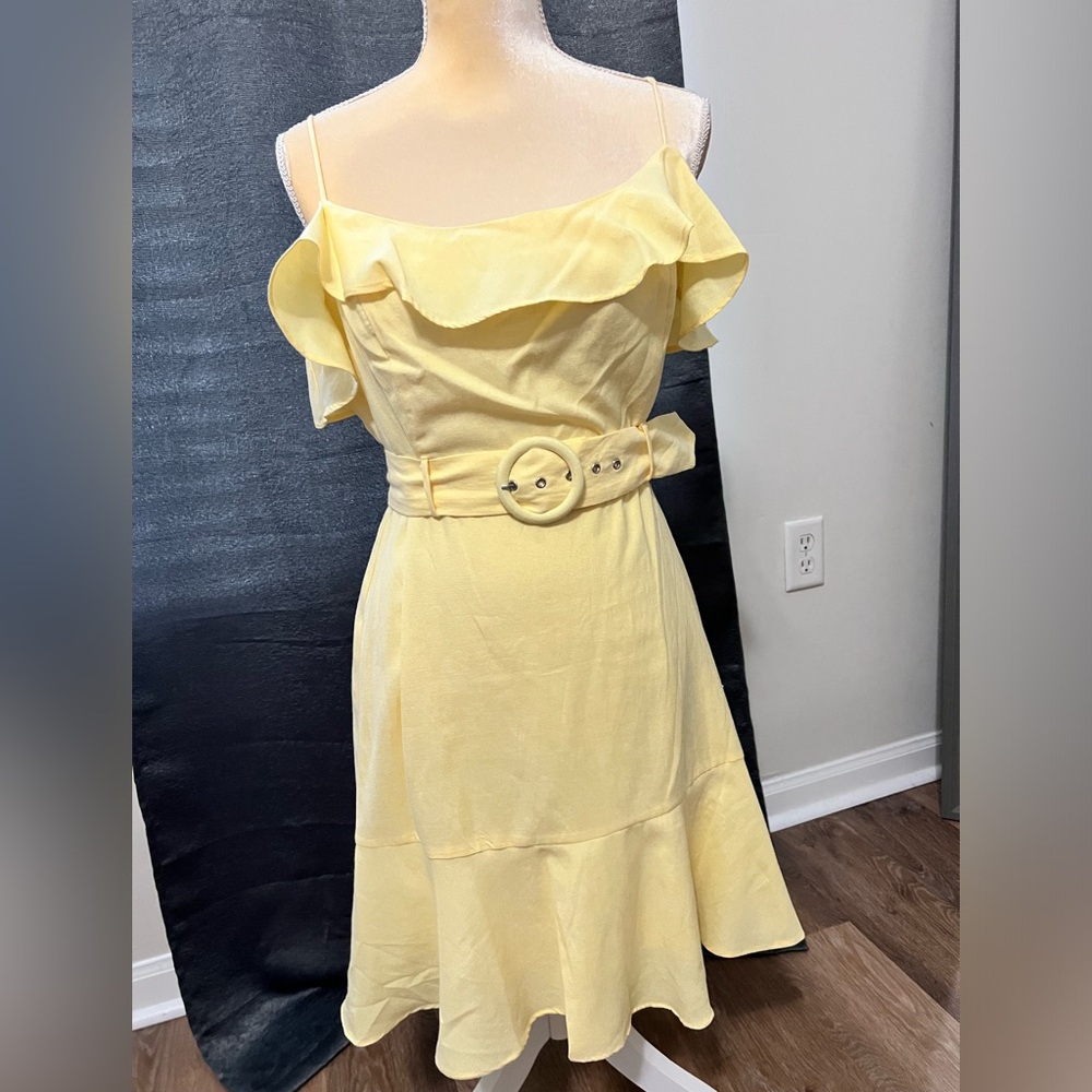 BCBG yellow dress